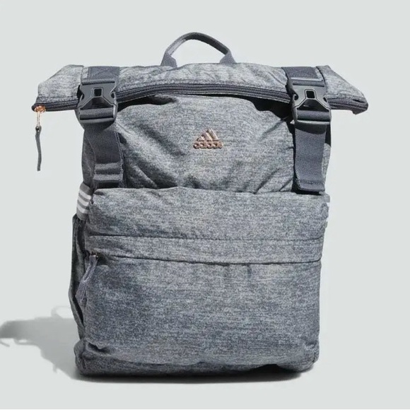 Adidas Purple-Gray and Rose Gold YOLA Fold Over Women’s Backpack - Picture 1 of 7
